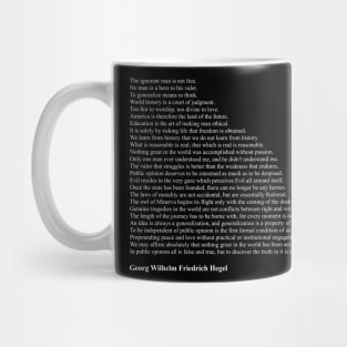 Hegel Quotes Mug